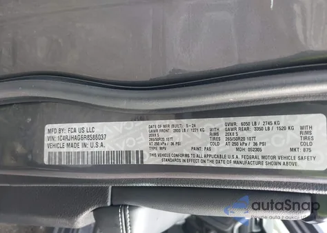 2024 Jeep Grand Cherokee Altitude 4X4 from USA, damaged, VIN 1C4RJHAG6R8586037